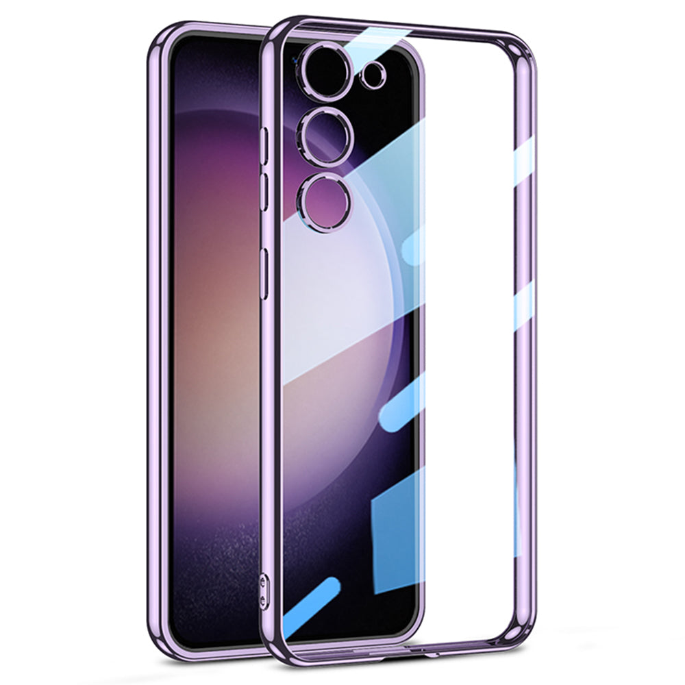 GKK For Samsung Galaxy S23 Electroplating Phone Case Clear TPU Drop Protection Cover GKK For Samsung Galaxy S23 Electroplating Phone Case Clear TPU Drop Protection Cover